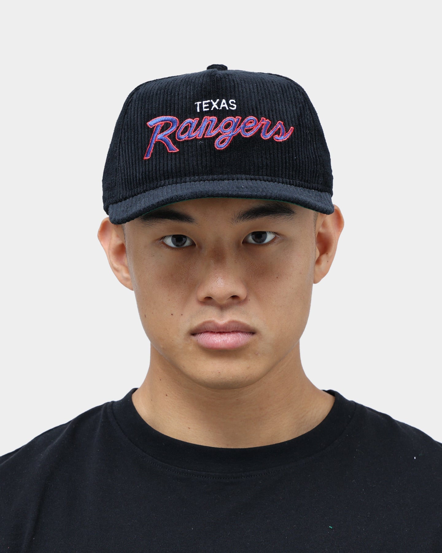 New Era Texas Rangers "Black Cord" Old Golfer Snapback Black