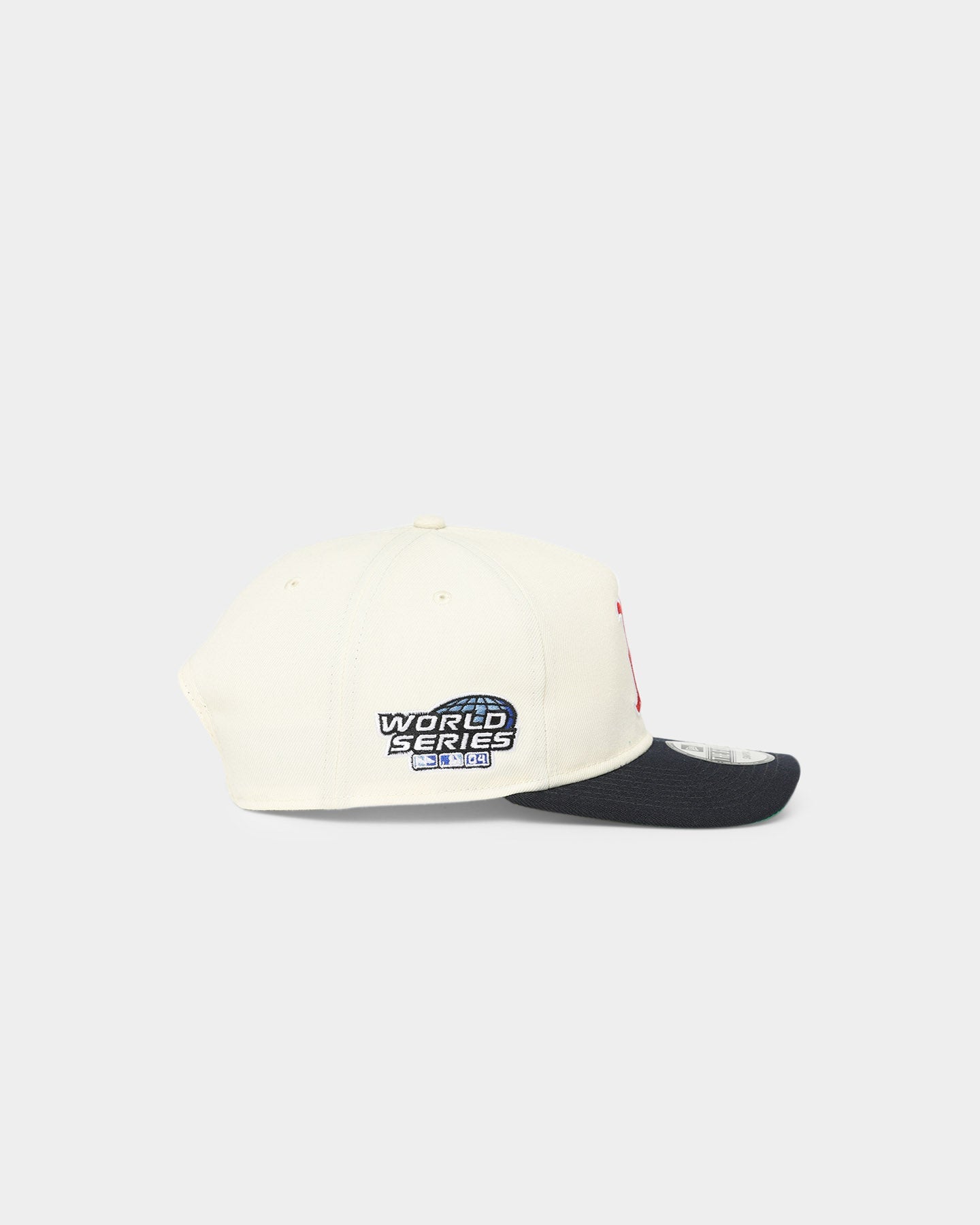 New Era Boston Red Sox 2004 'Off White World Series Side Patch' Old Golfer Snapback Chrome White