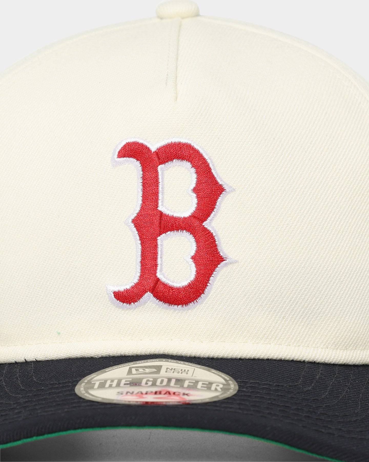 New Era Boston Red Sox 2004 'Off White World Series Side Patch' Old Golfer Snapback Chrome White