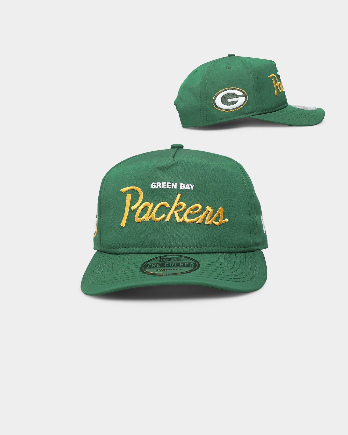 New Era Green Bay Packers 'Team Script' Prolight Old Golfer Snapback Original Team Colours