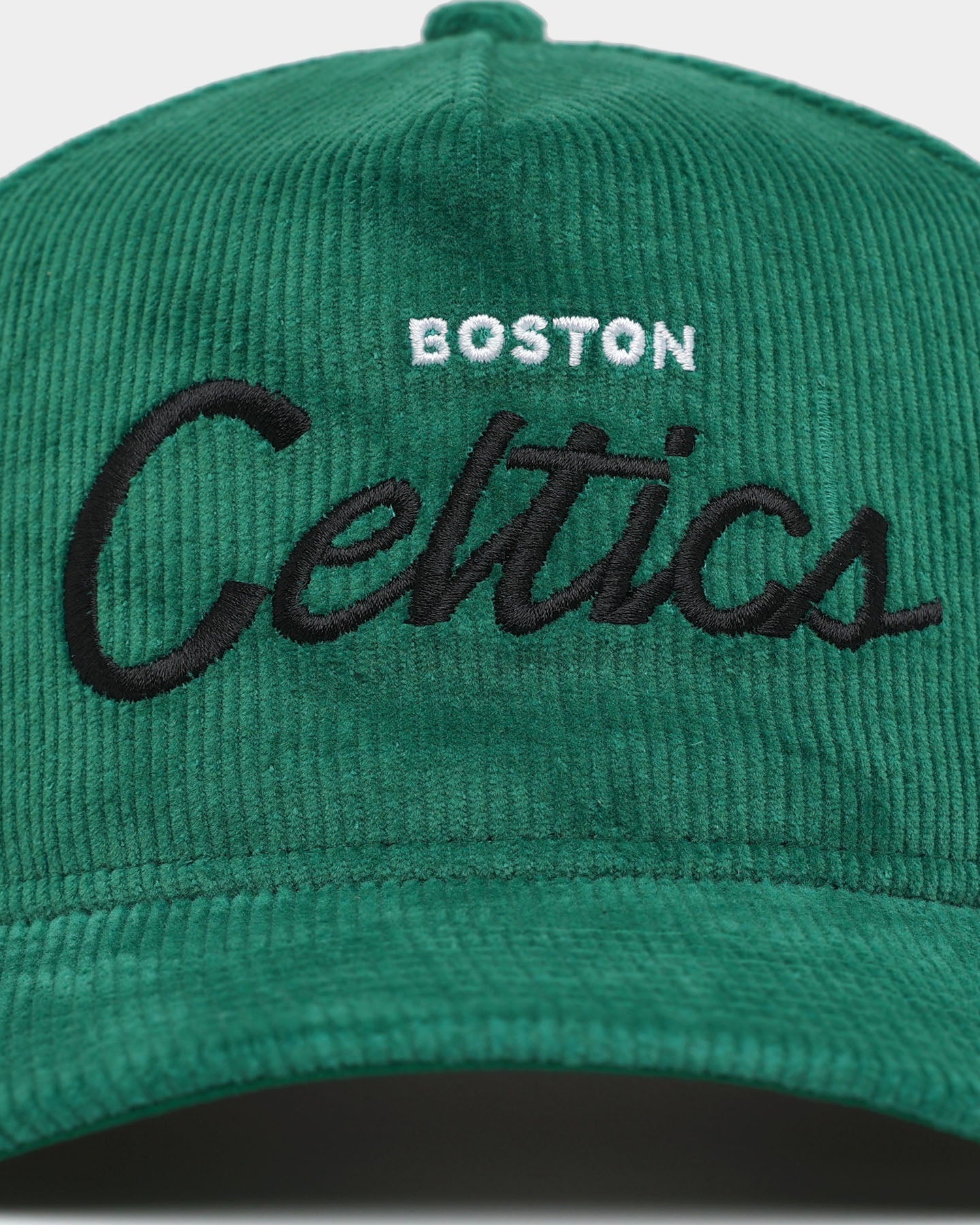 New Era Boston Celtics 'OG Team Script' Corduroy Golfer Snapback Original Team Colours