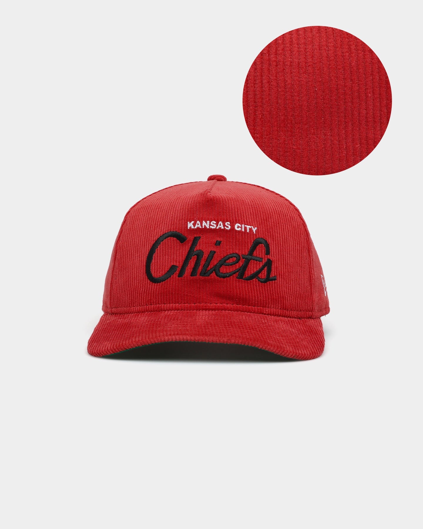 New Era Kansas City Chiefs 'OG Team Script' Corduroy Golfer Snapback Original Team Colours