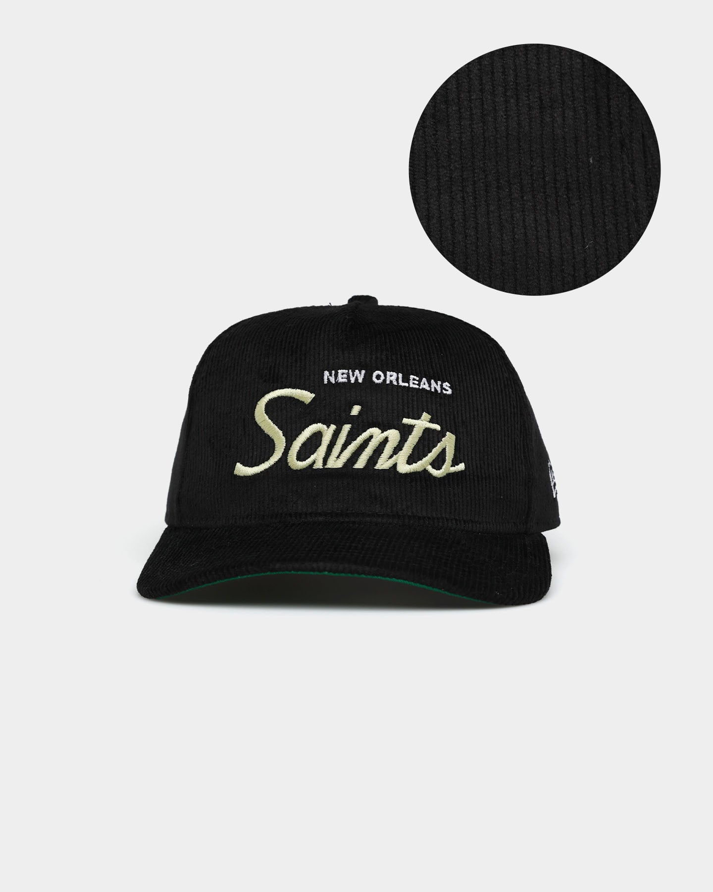 New Era New Orleans Saints 'OG Team Script' Corduroy Golfer Snapback Original Team Colours