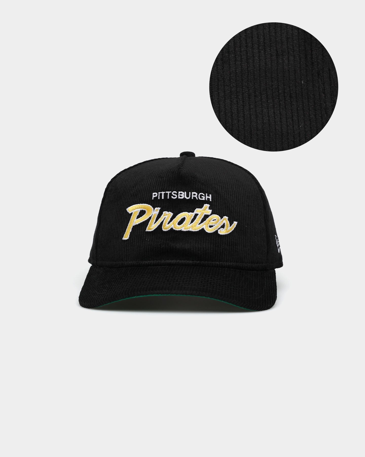 New Era Pittsburgh Pirates 'OG Team Script' Corduroy Golfer Snapback Original Team Colours