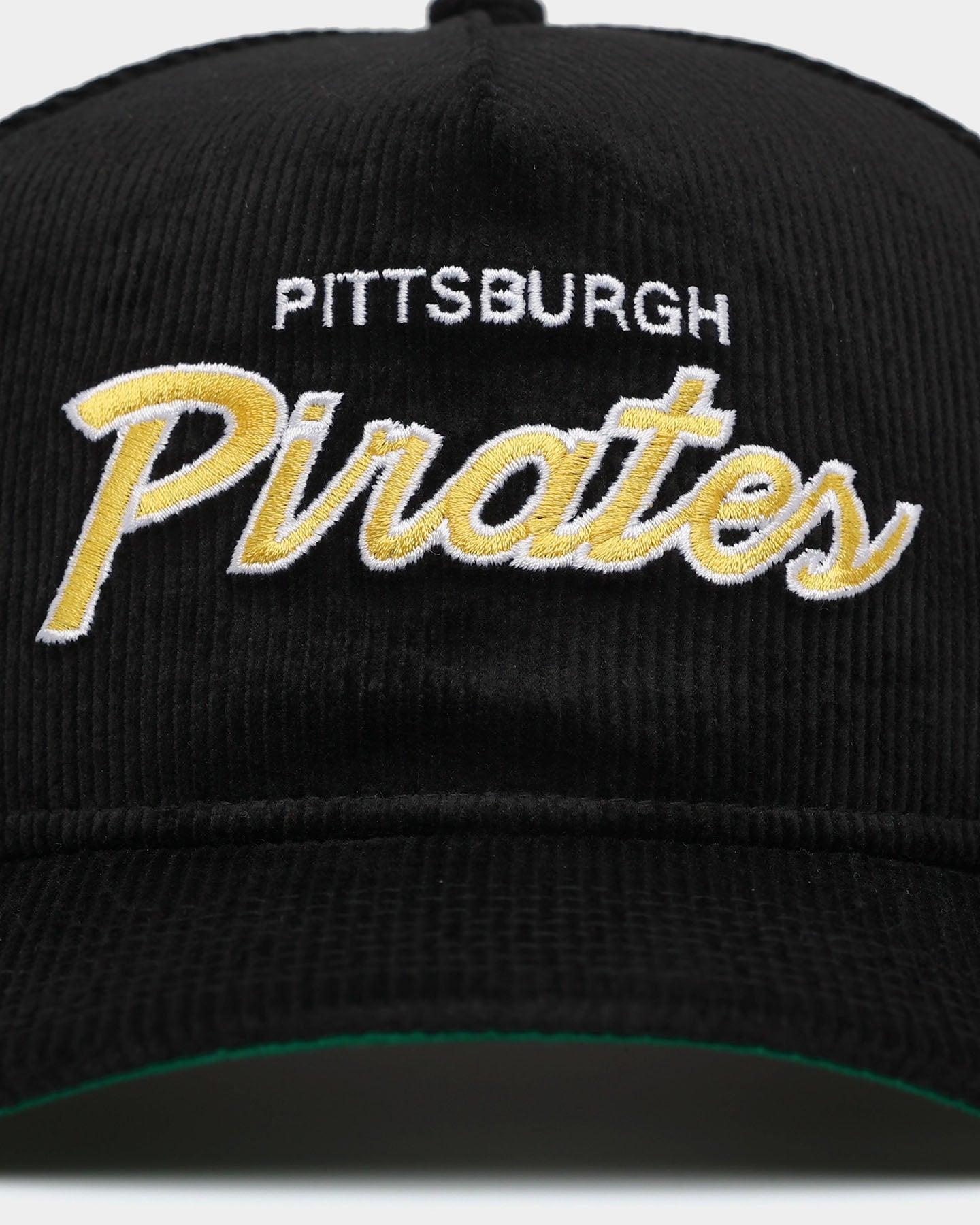 New Era Pittsburgh Pirates 'OG Team Script' Corduroy Golfer Snapback Original Team Colours