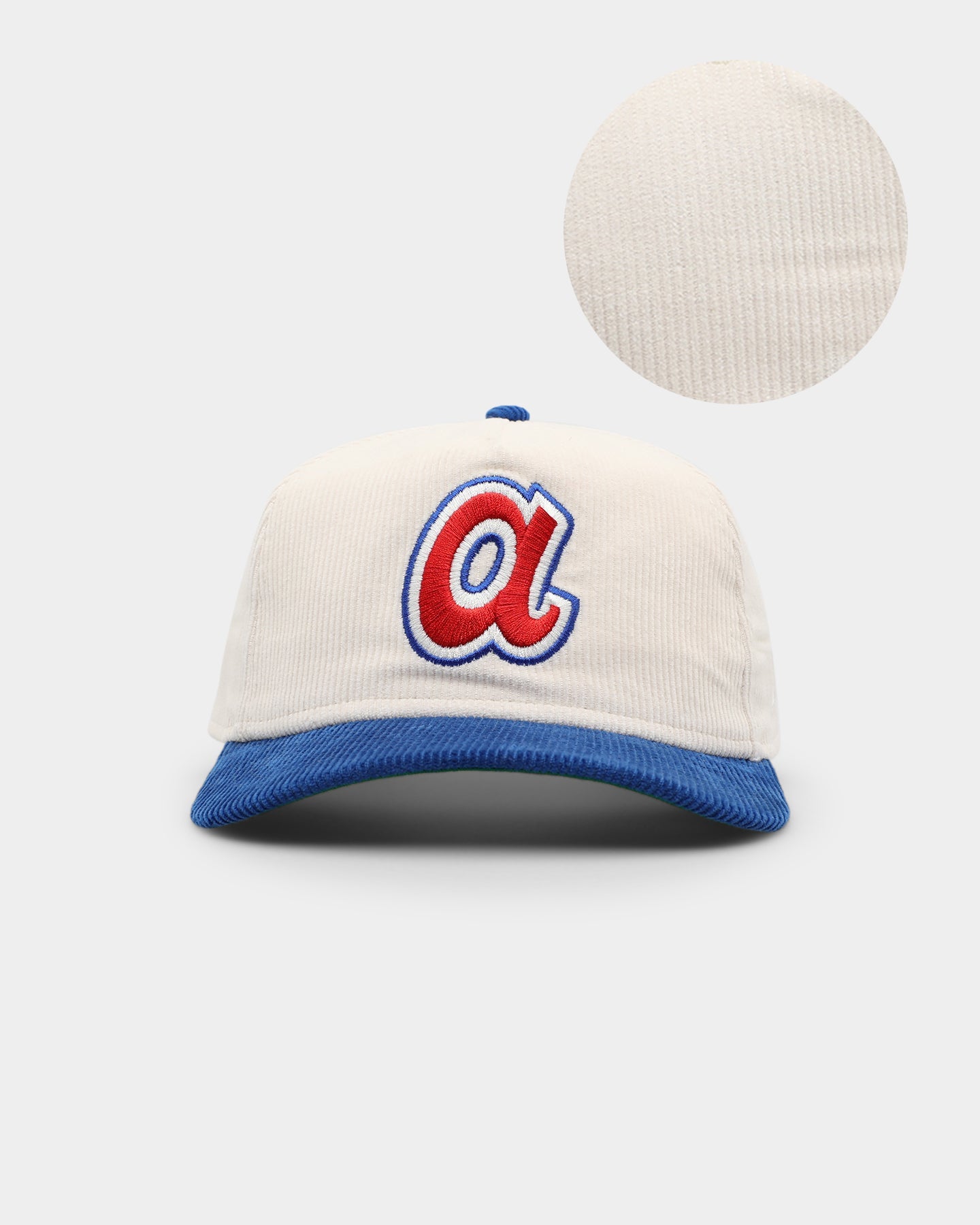 New Era Atlanta Braves 'Throwback Corduroy' Golfer Snapback White