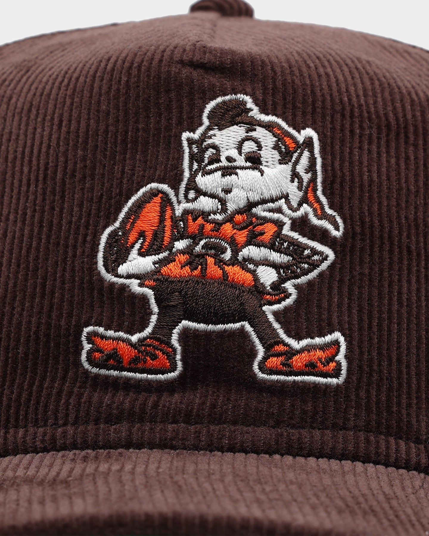 New Era Cleveland Browns 'Throwback Corduroy' Golfer Snapback Dark Brown