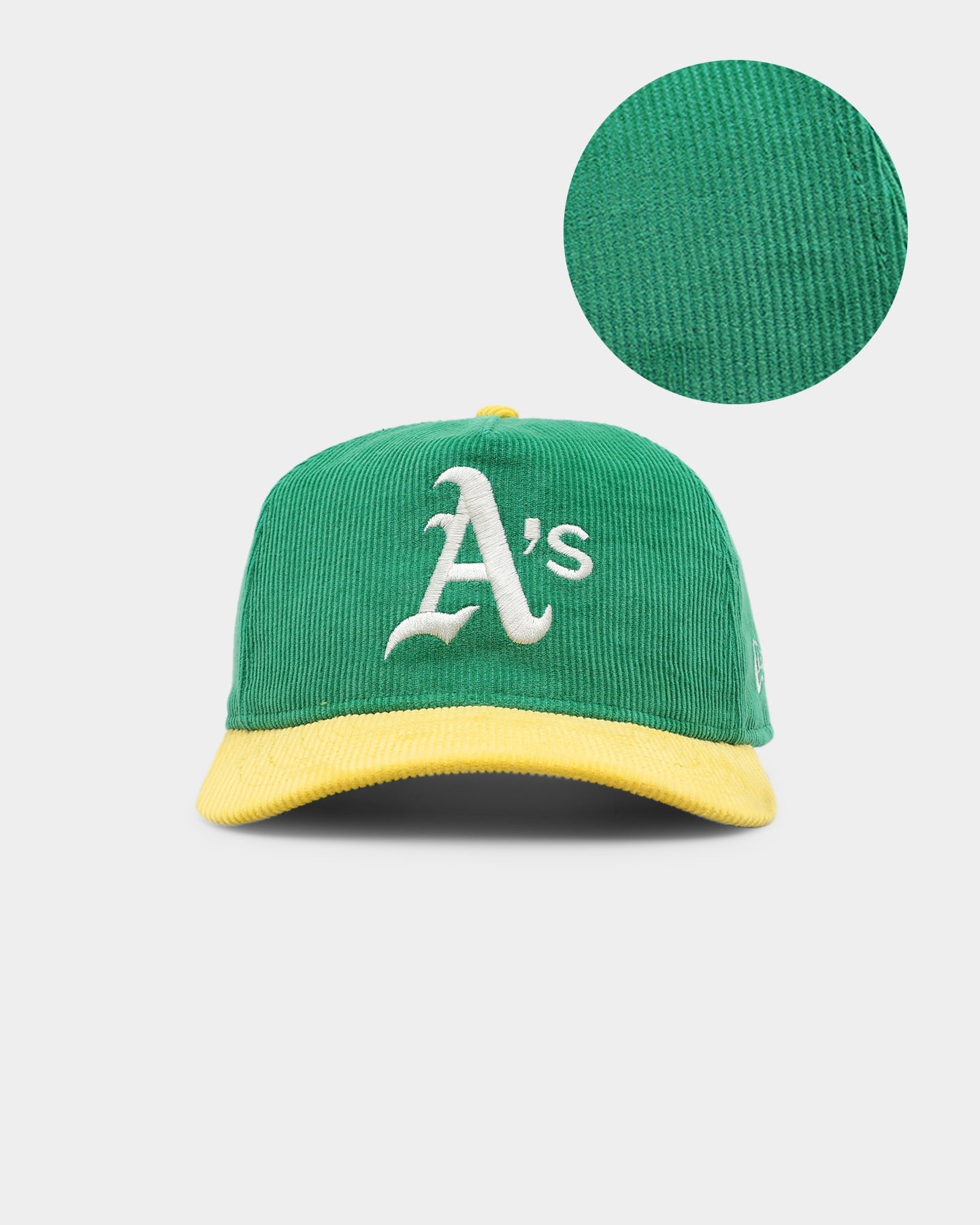 New Era Oakland Athletics 'Throwback Corduroy' Golfer Snapback Green
