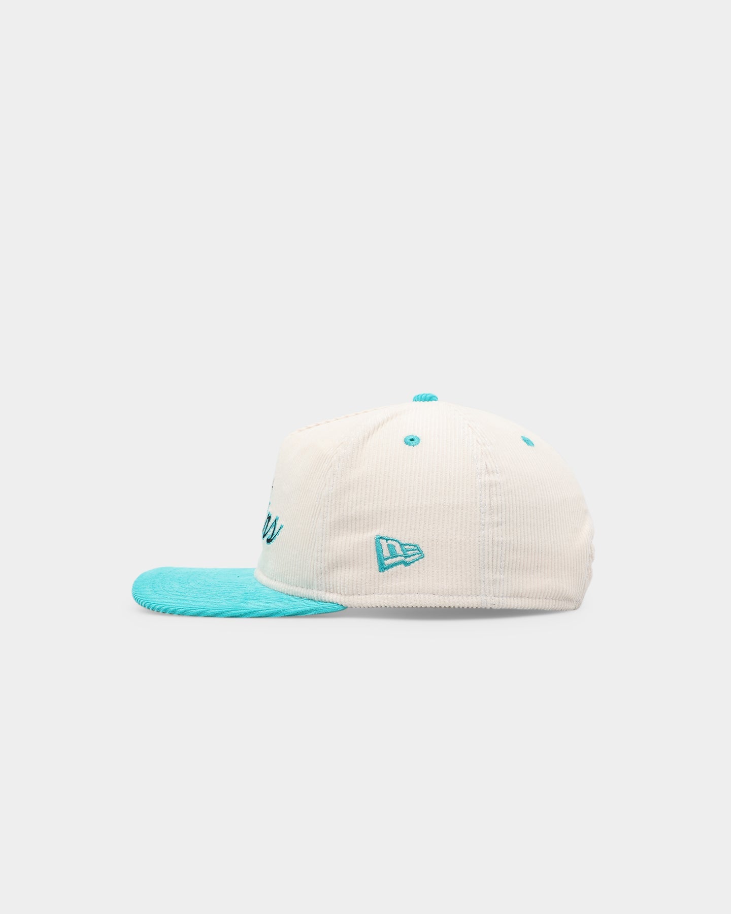 New Era Florida Marlins 'Chrome Corduroy Throwback Script' Golfer Snapback Chrome White