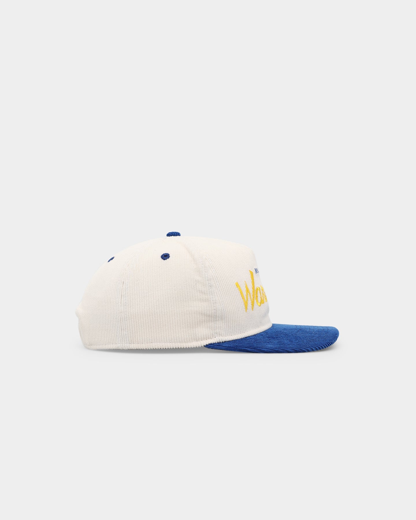 New Era Golden State Warriors 'Chrome Corduroy Throwback Script' Golfer Snapback Chrome White