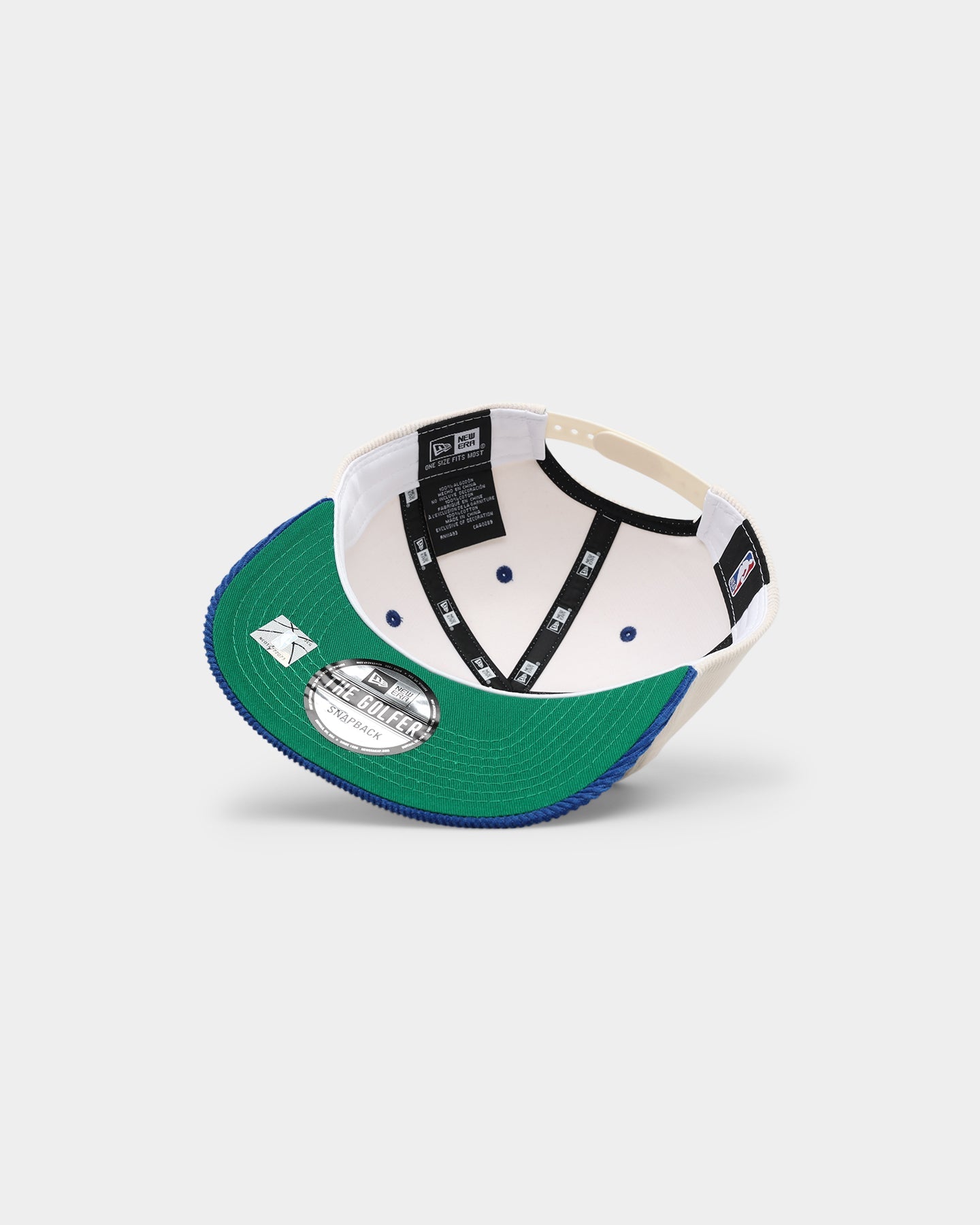 New Era Golden State Warriors 'Chrome Corduroy Throwback Script' Golfer Snapback Chrome White