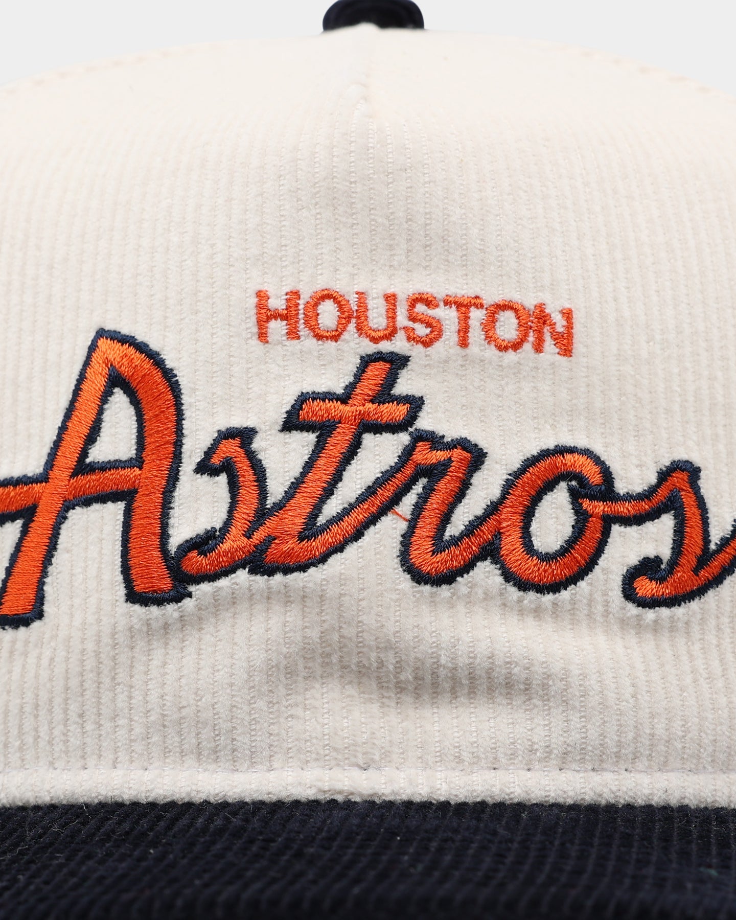New Era Houston Astros 'Chrome Corduroy Throwback Script' Golfer Snapback Chrome White