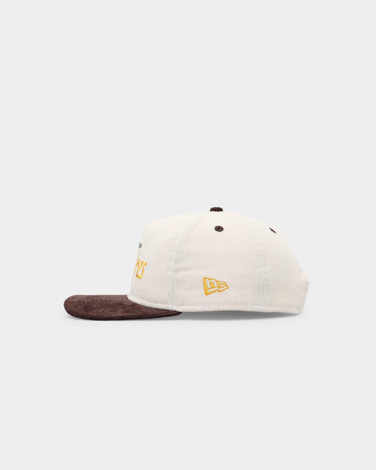 New Era San Diego Padres 'Chrome Corduroy Throwback Script' Golfer Snapback Chrome White
