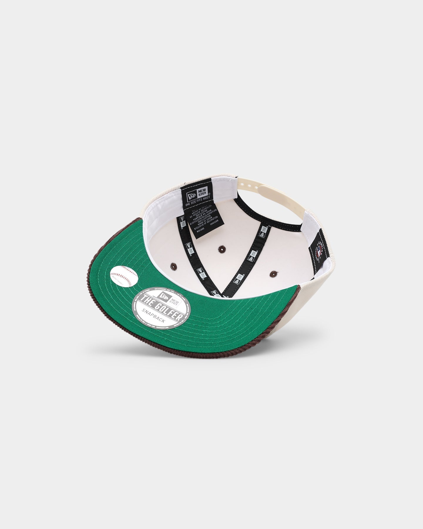 New Era San Diego Padres 'Chrome Corduroy Throwback Script' Golfer Snapback Chrome White
