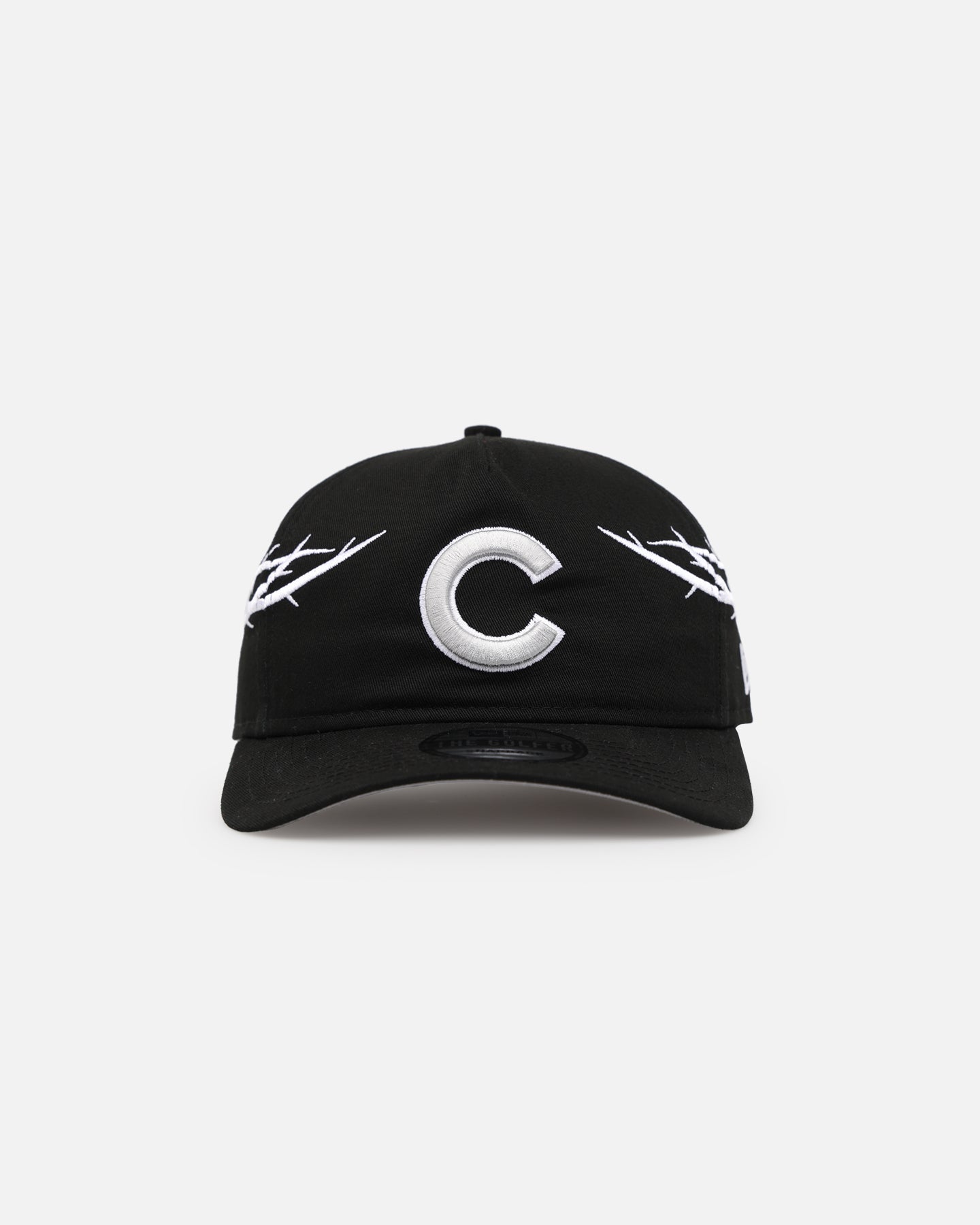 New Era Chicago Cubs 'Twisted Thorns' Pre-Curved Golfer Snapback Black