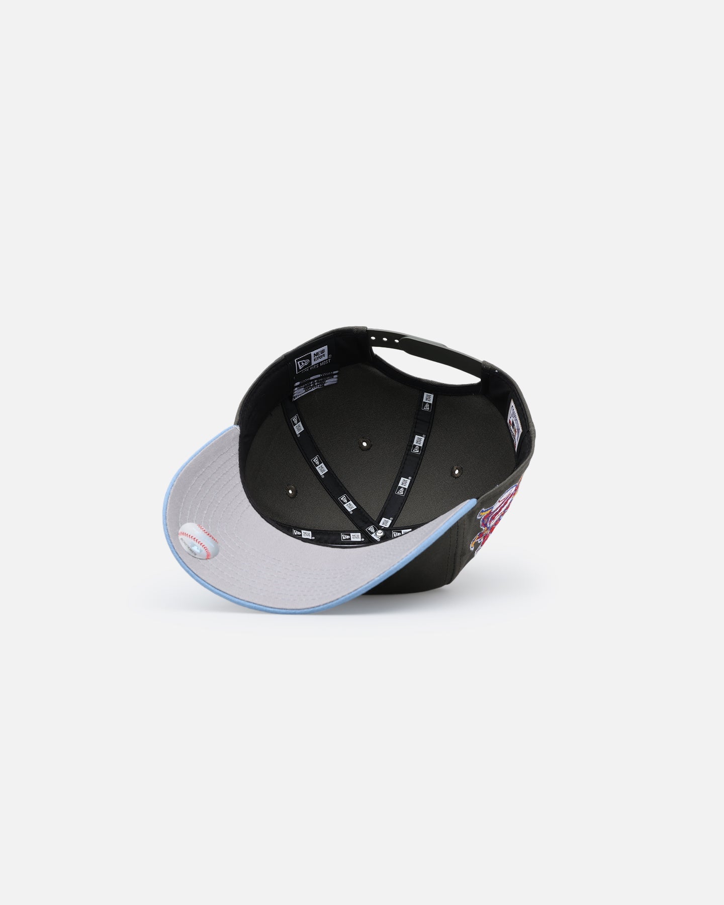 New Era Atlanta Braves 'Contrast Visor' Pre-Curved Golfer Snapback Moss/Sky