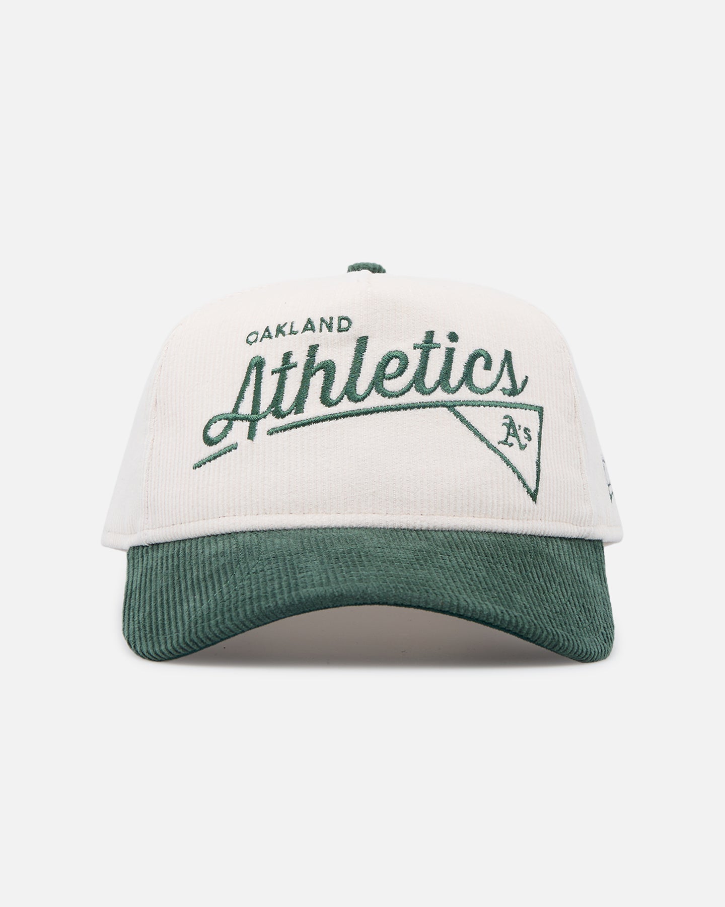 New Era Oakland Athletics'Heritage Golf' Pre-Curved Golfer Snapback Chrome White