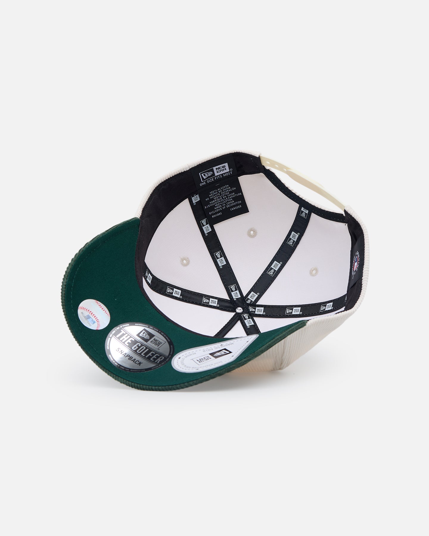 New Era Oakland Athletics'Heritage Golf' Pre-Curved Golfer Snapback Chrome White