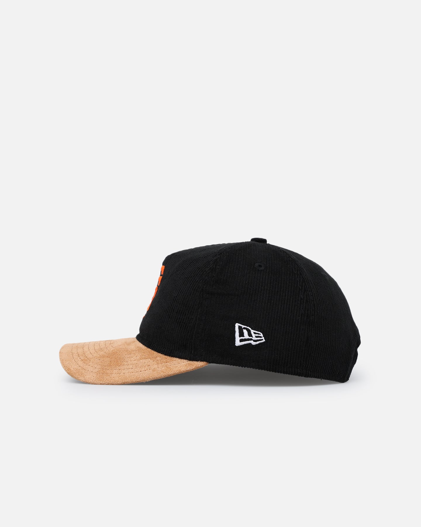 New Era San Francisco Giants 'Corduroy Suede' Pre-Curved Golfer Snapback Washed Black