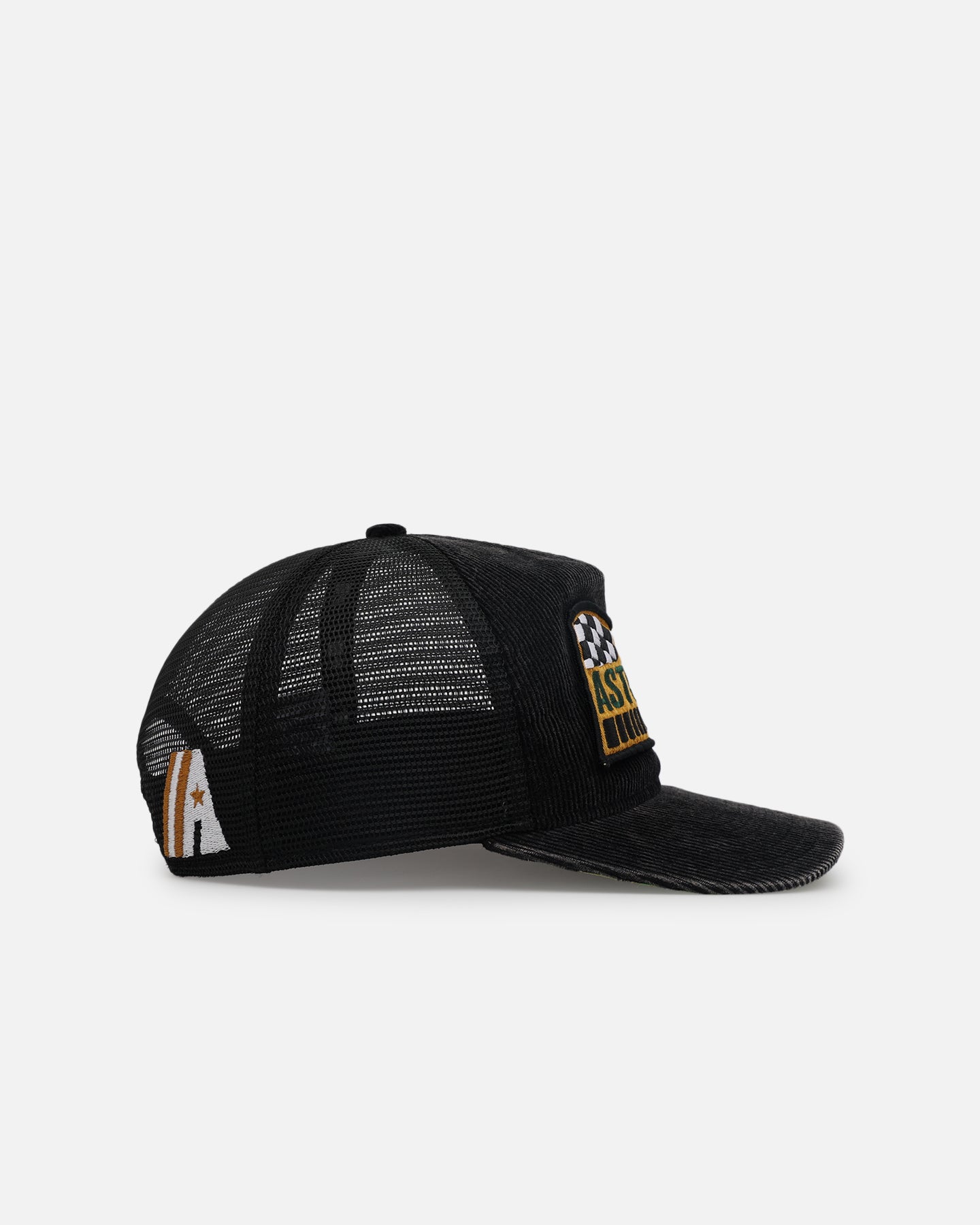 New Era Houston Astros 'Washed Cord Racer' Corduroy Golfer Trucker Snapback Washed Black