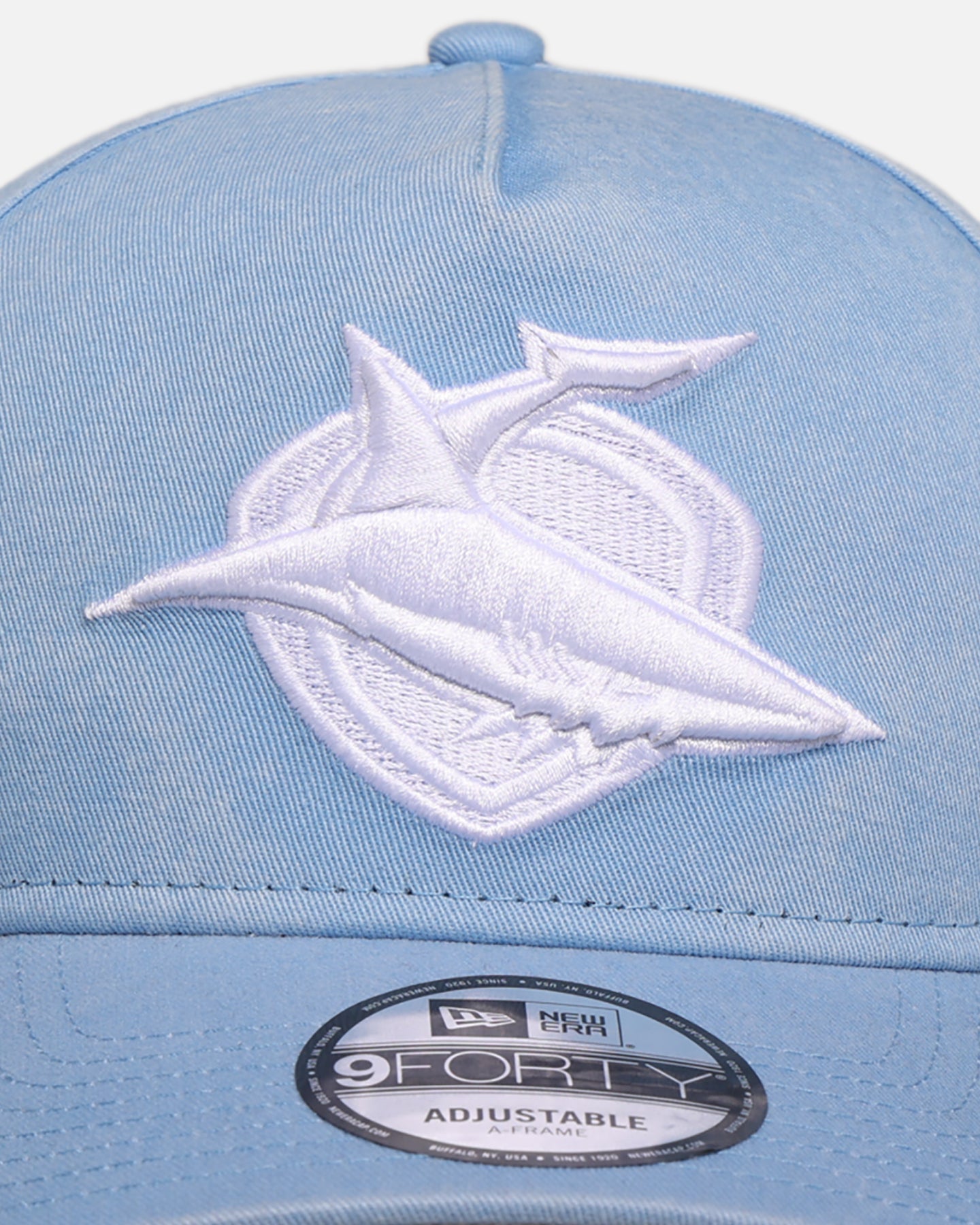 New Era Cronulla Sutherland Sharks 'NRL Washed OTC' 9FORTY A-Frame Snapback Pastel Blue