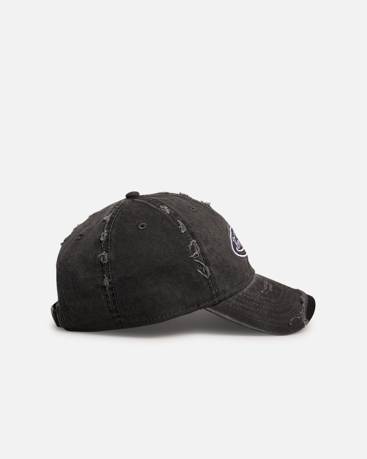 Von Dutch Von Dutch Distressed Twill Strapback Cap Black