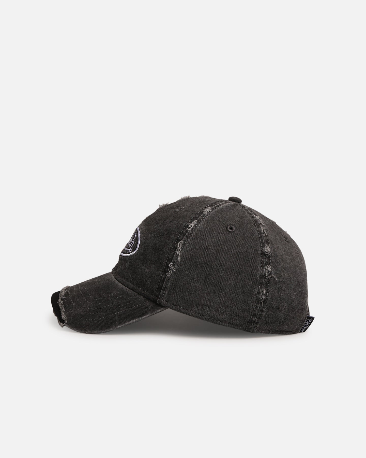 Von Dutch Von Dutch Distressed Twill Strapback Cap Black