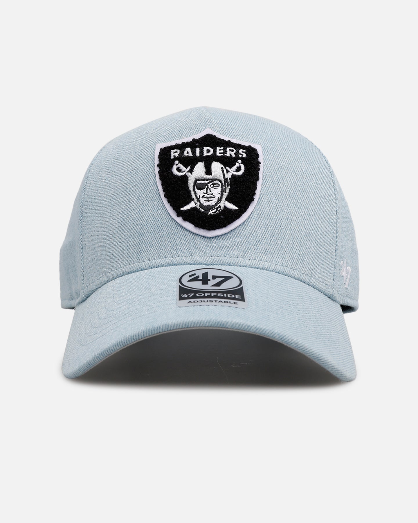 47 Brand Las Vegas Raiders 'Denim Chenille' 47 Offside Strapback Denim