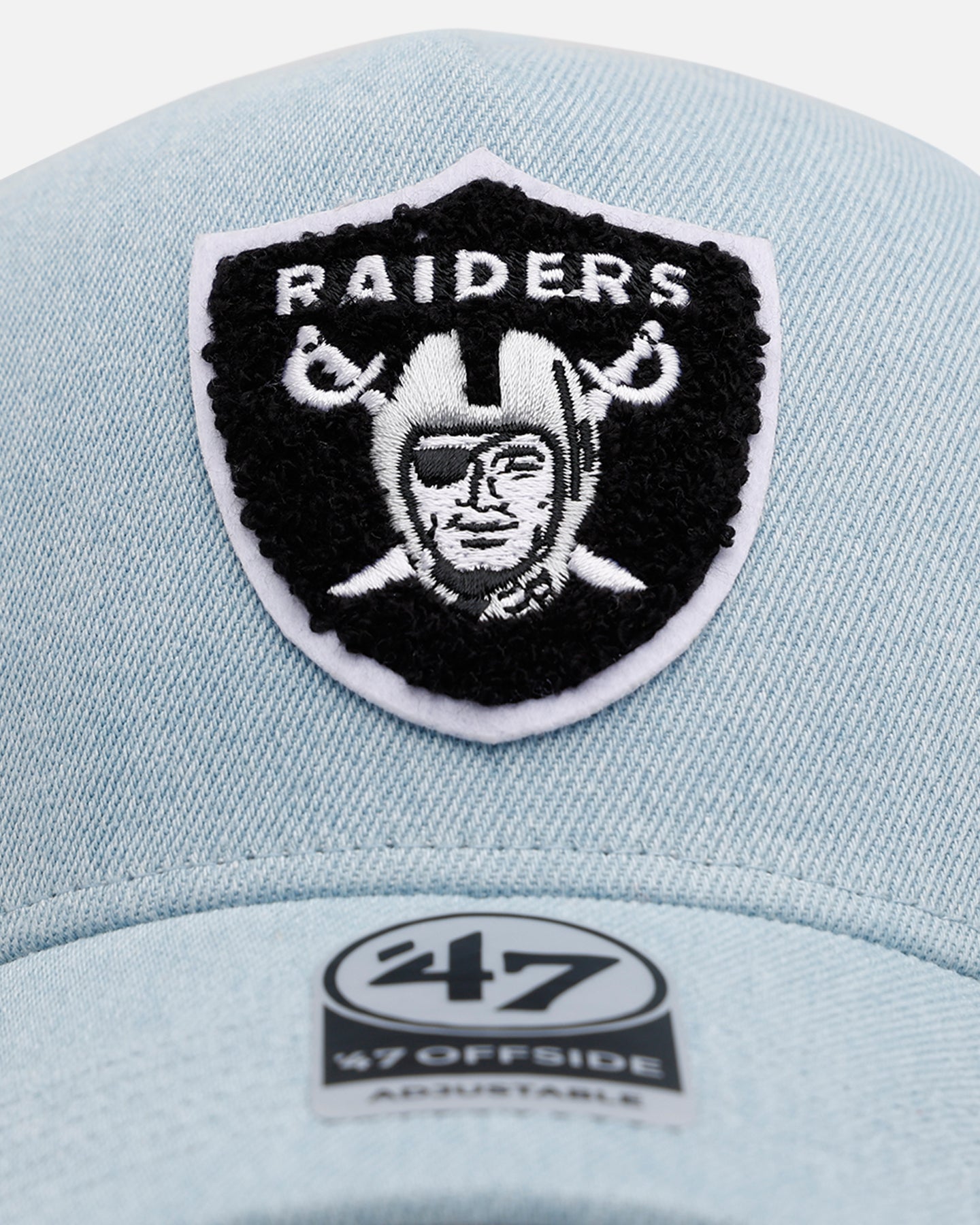 47 Brand Las Vegas Raiders 'Denim Chenille' 47 Offside Strapback Denim