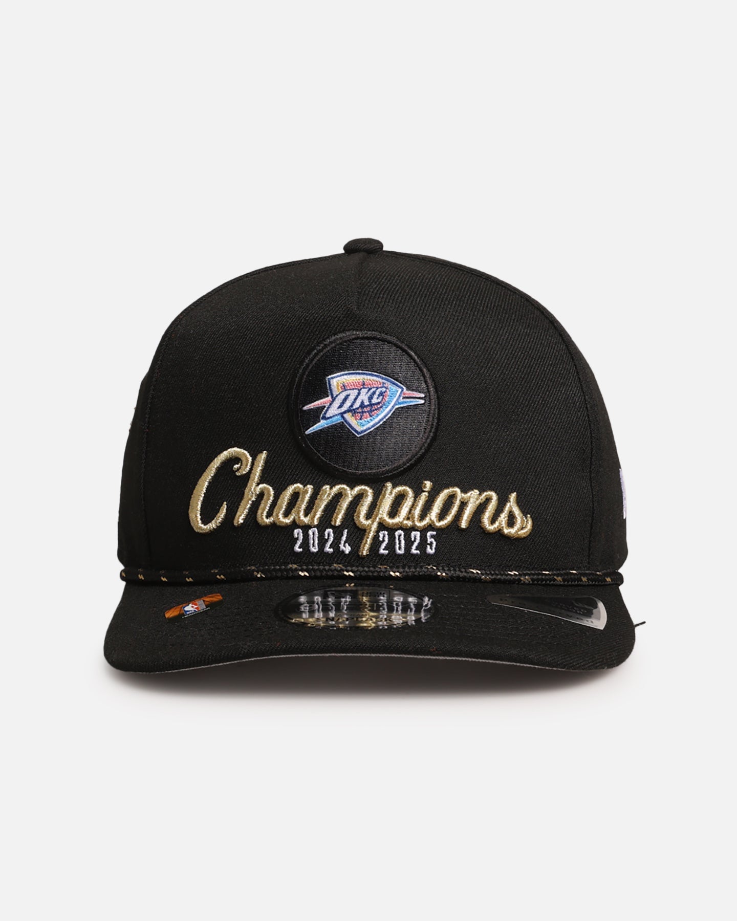 New Era Oklahoma City Thunder '25 NBA Champions Locker Room' 9FIFTY A-Frame Snapback Black