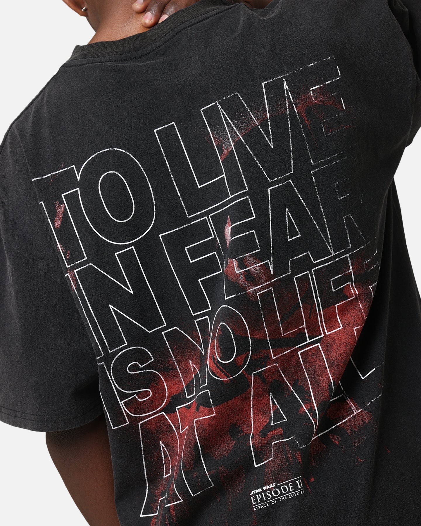 Star Wars Episode II Vintage T-Shirt Black Acidwash
