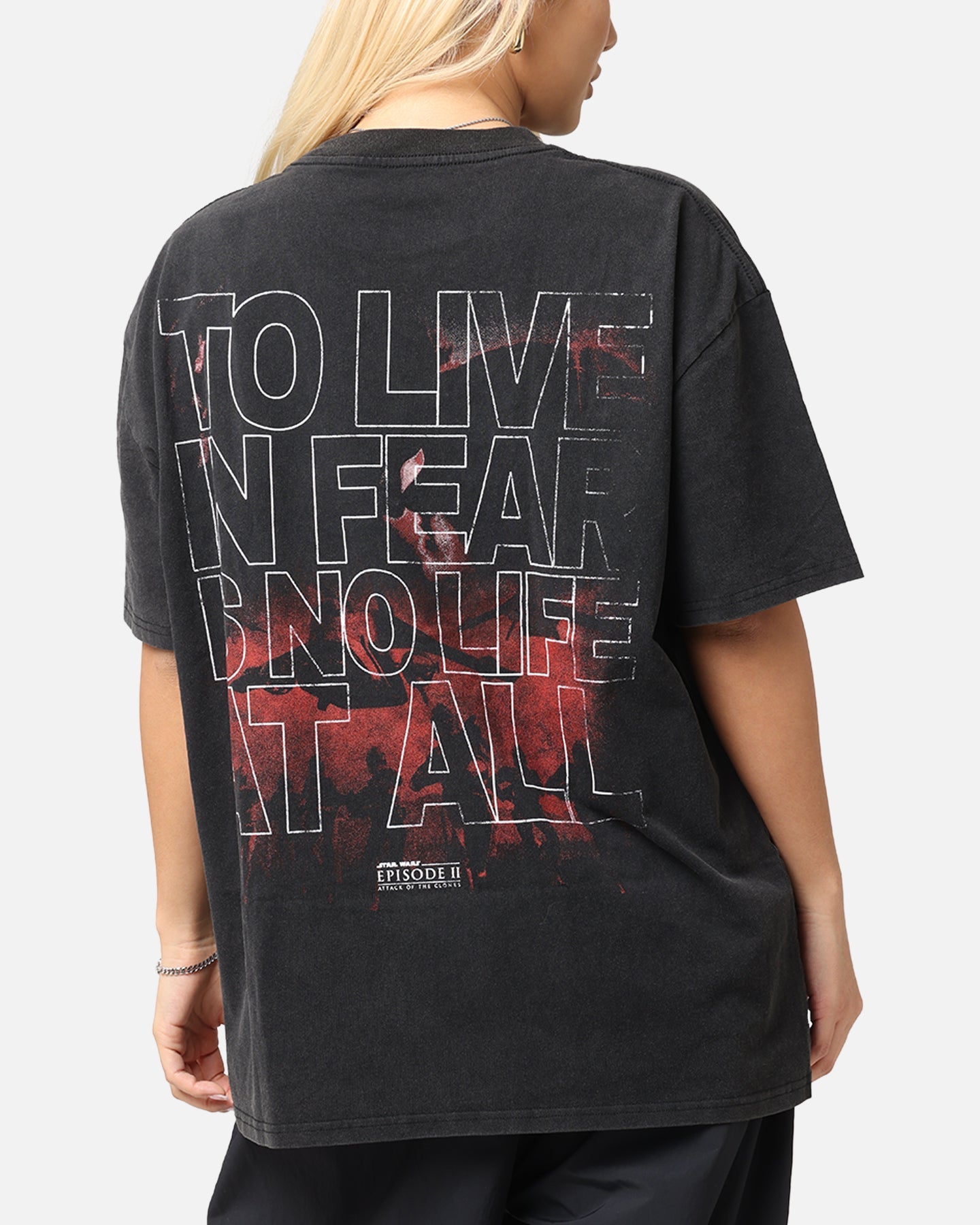 Star Wars Episode II Vintage T-Shirt Black Acidwash