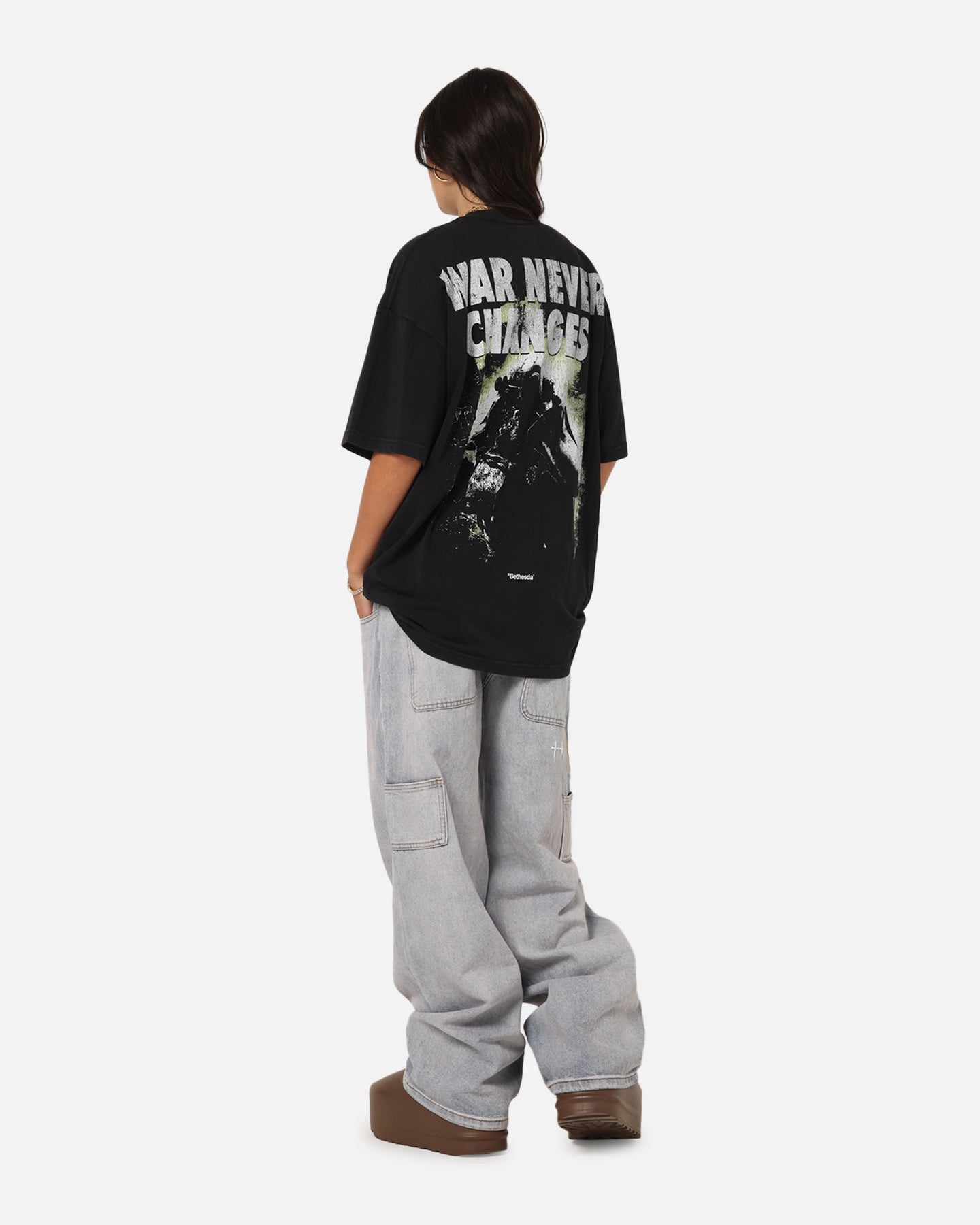 73 Studio X Fallout '08 Fallout 3 Vintage T-Shirt Black Acidwash