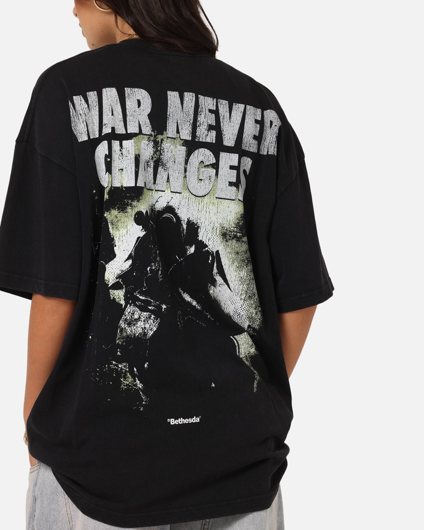 73 Studio X Fallout '08 Fallout 3 Vintage T-Shirt Black Acidwash