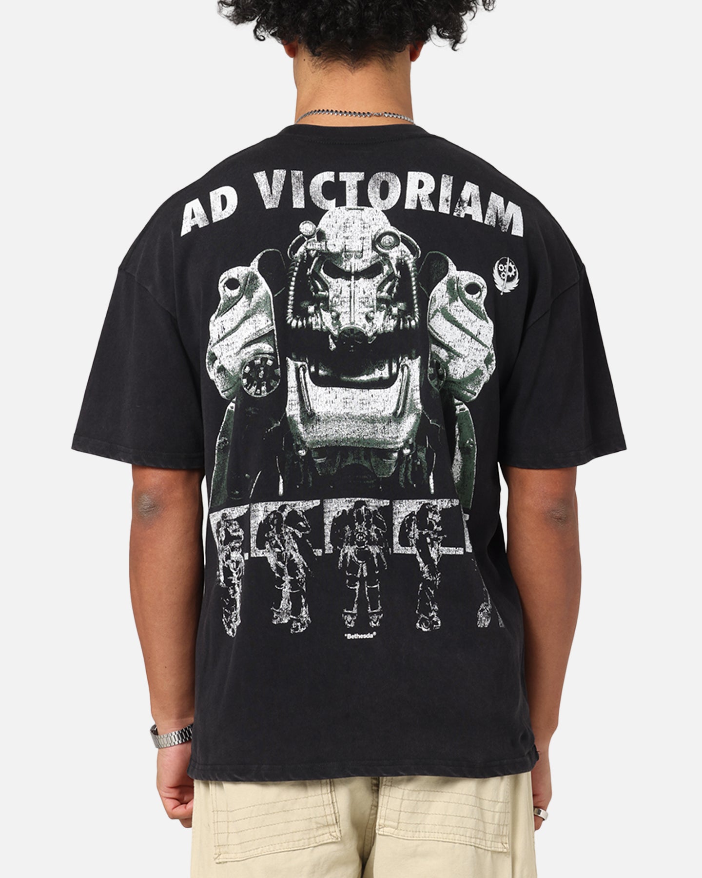 73 Studio X Fallout '15 Fallout 4 Vintage T-Shirt Black Acidwash