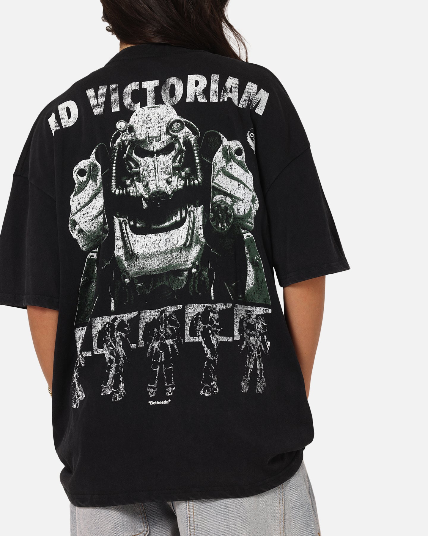 73 Studio X Fallout '15 Fallout 4 Vintage T-Shirt Black Acidwash