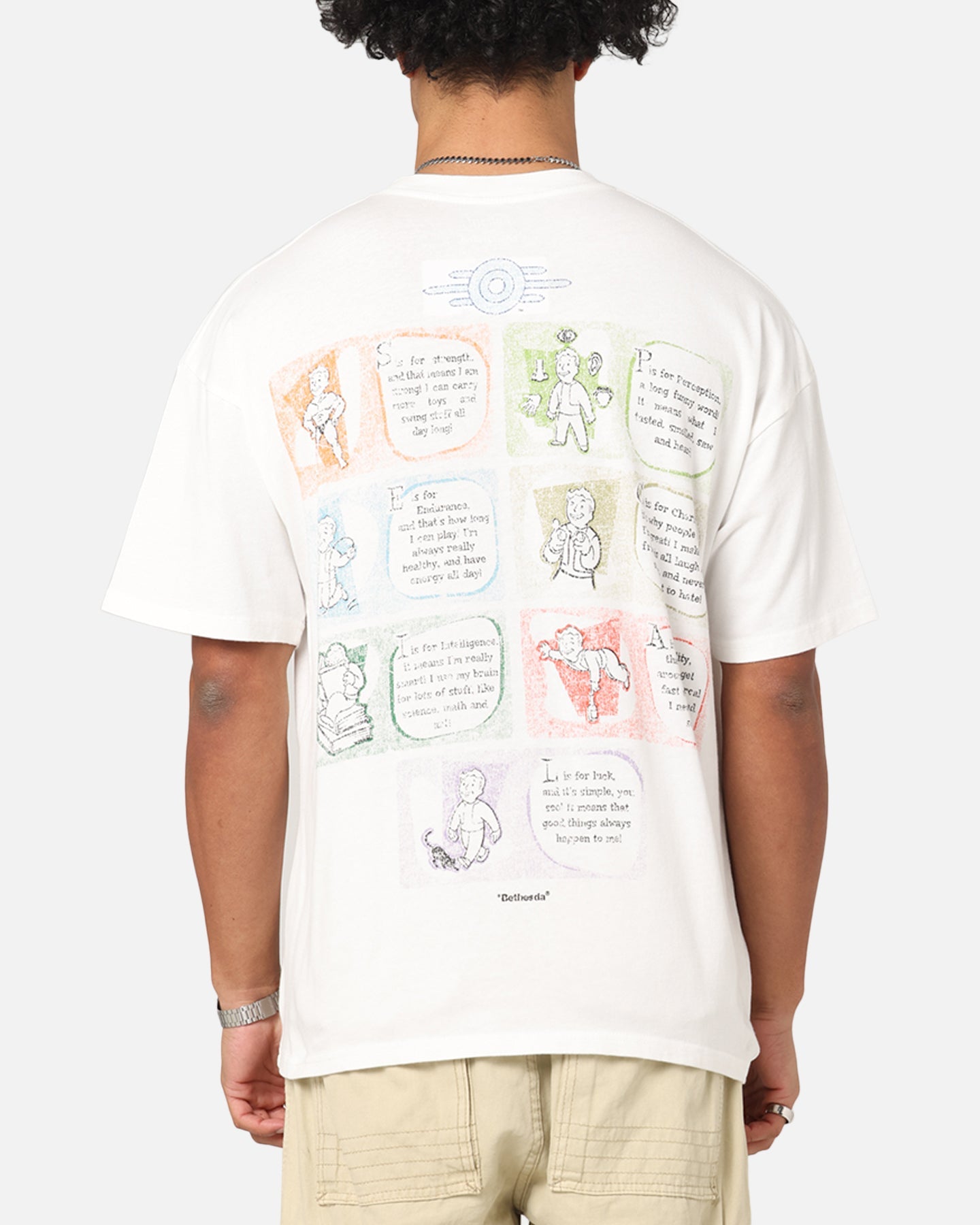 73 Studio X Fallout '76 S.P.E.C.I.A.L Vintage T-Shirt Off White