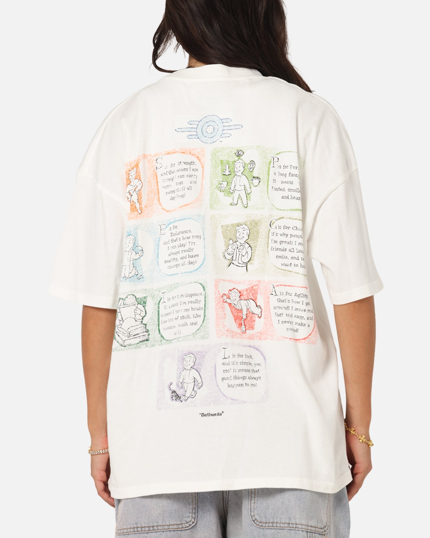 73 Studio X Fallout '76 S.P.E.C.I.A.L Vintage T-Shirt Off White