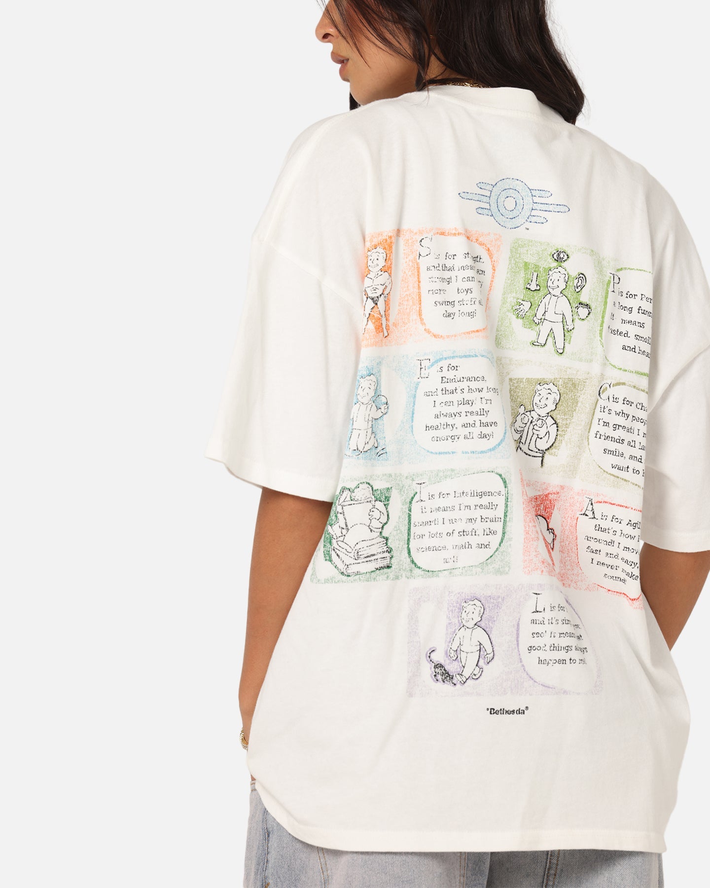 73 Studio X Fallout '76 S.P.E.C.I.A.L Vintage T-Shirt Off White
