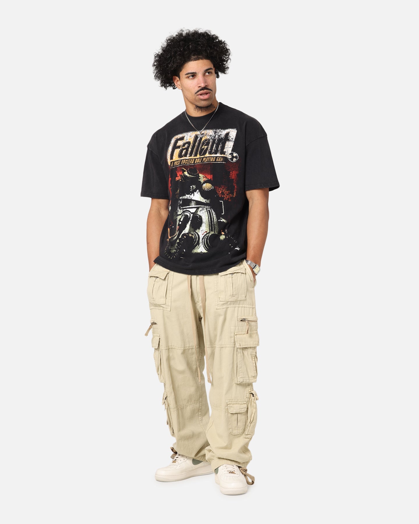 73 Studio X Fallout '97 Fallout Vintage T-Shirt Black Acidwash