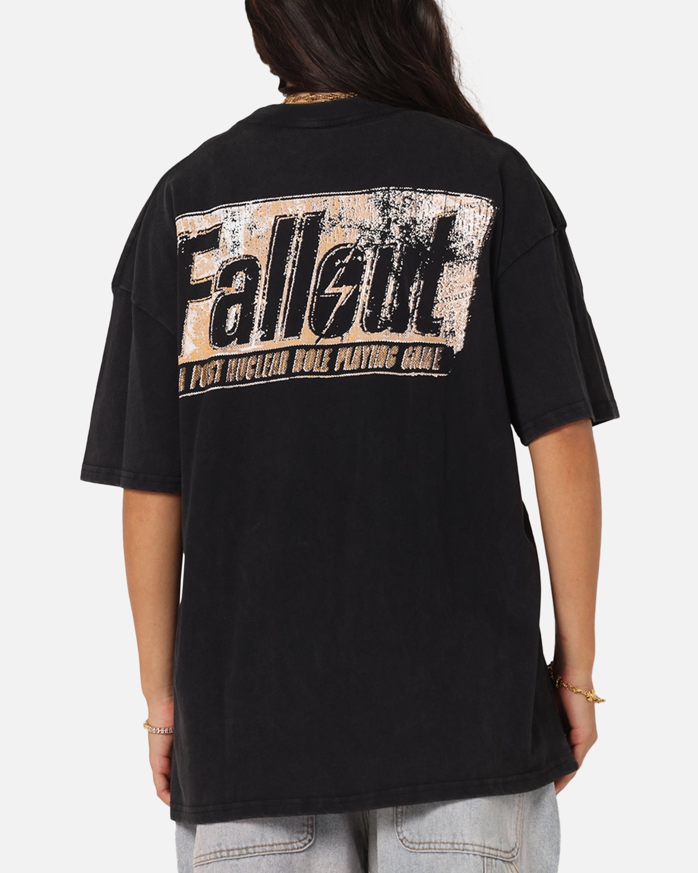73 Studio X Fallout '97 Fallout Vintage T-Shirt Black Acidwash