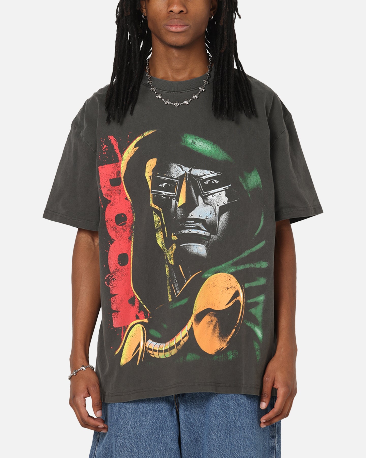 73 Studio Marvel Fantastic Four Doctor Doom Heavy T-Shirt Black Wash