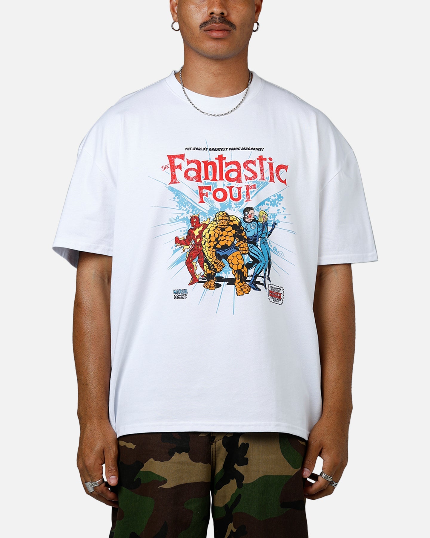 American Thrift Marvel Fantastic Four Group Vintage T-Shirt White