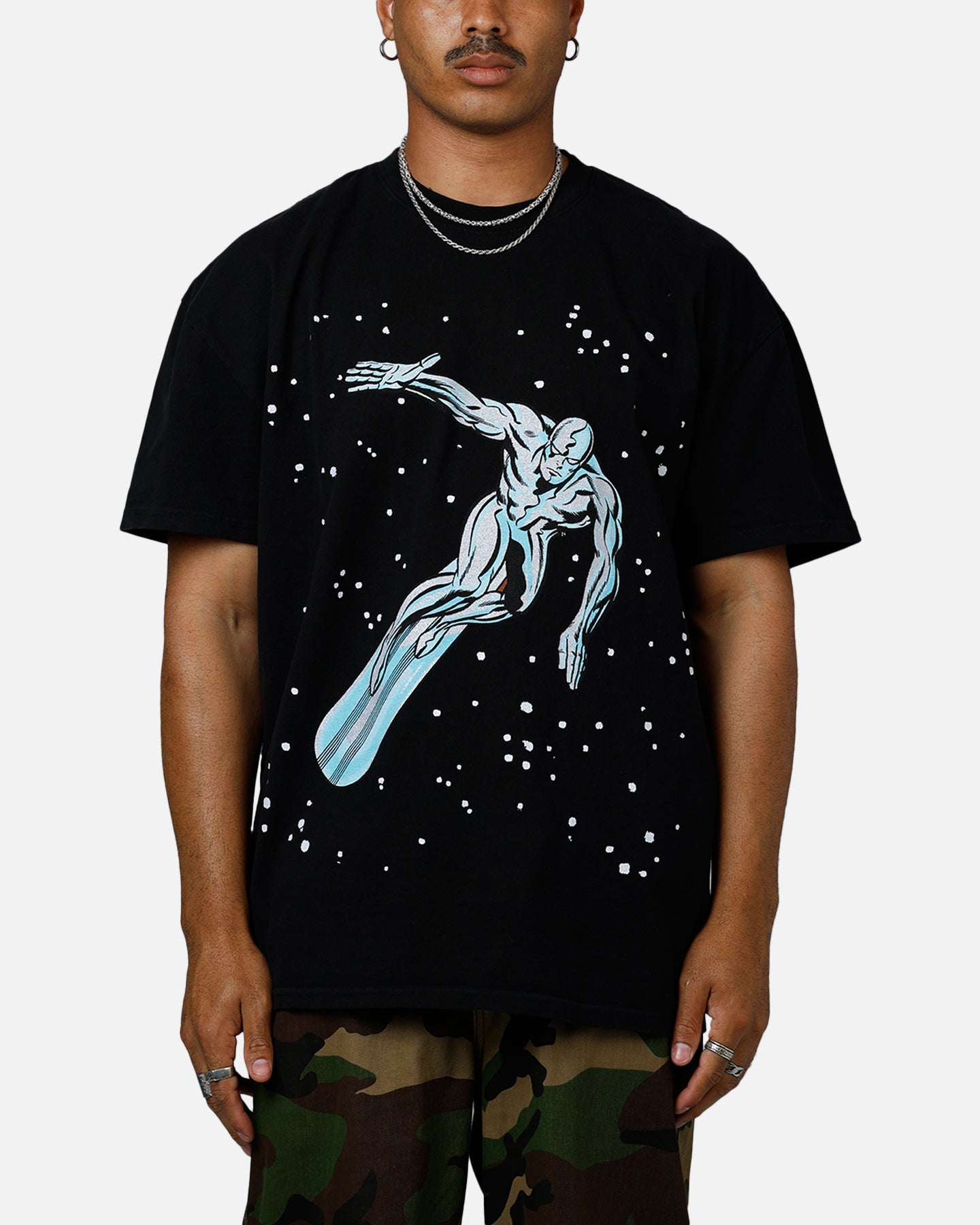 American Thrift Marvel Fantastic Four Silver Surfer Vintage T-Shirt Black