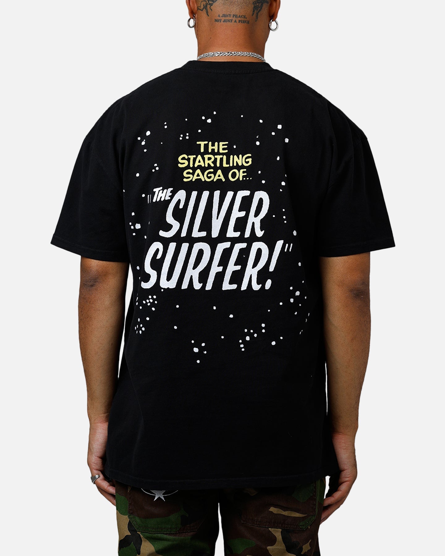 American Thrift Marvel Fantastic Four Silver Surfer Vintage T-Shirt Black