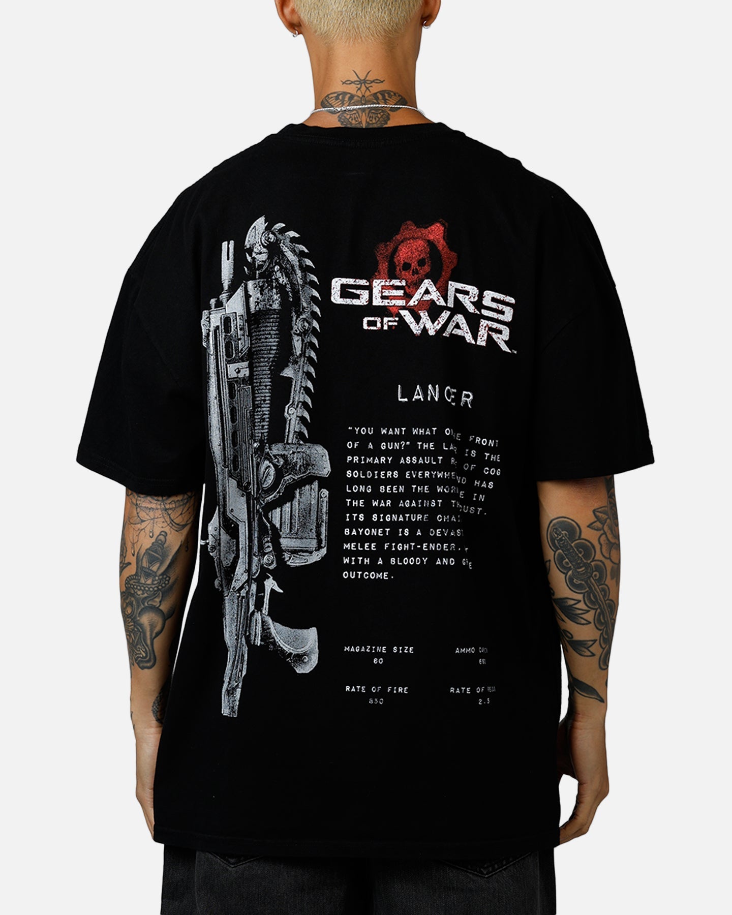 73 Studio X Gears Of War Lancer T-Shirt Black