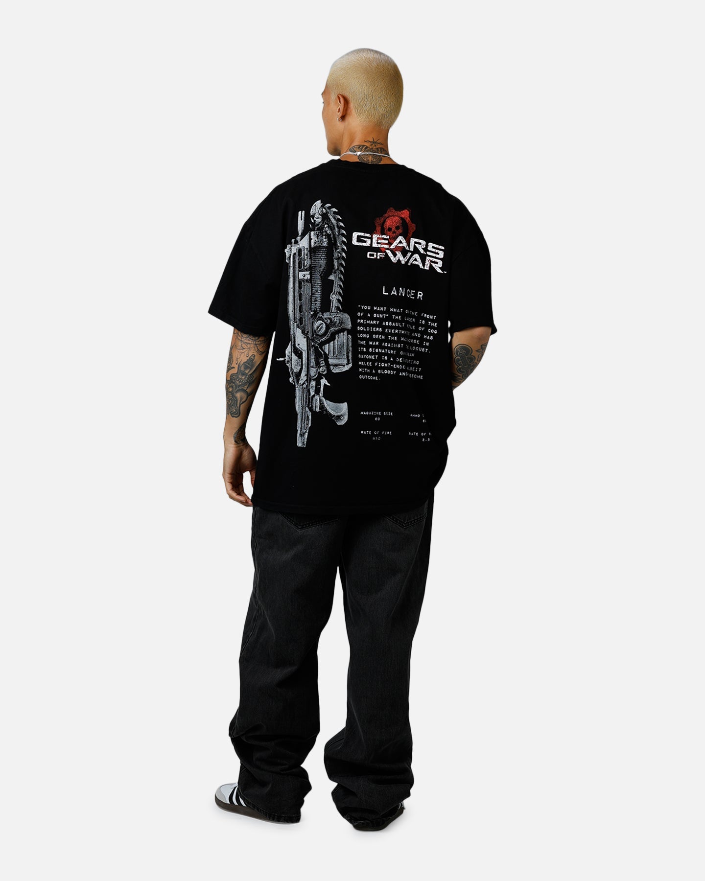 73 Studio X Gears Of War Lancer T-Shirt Black