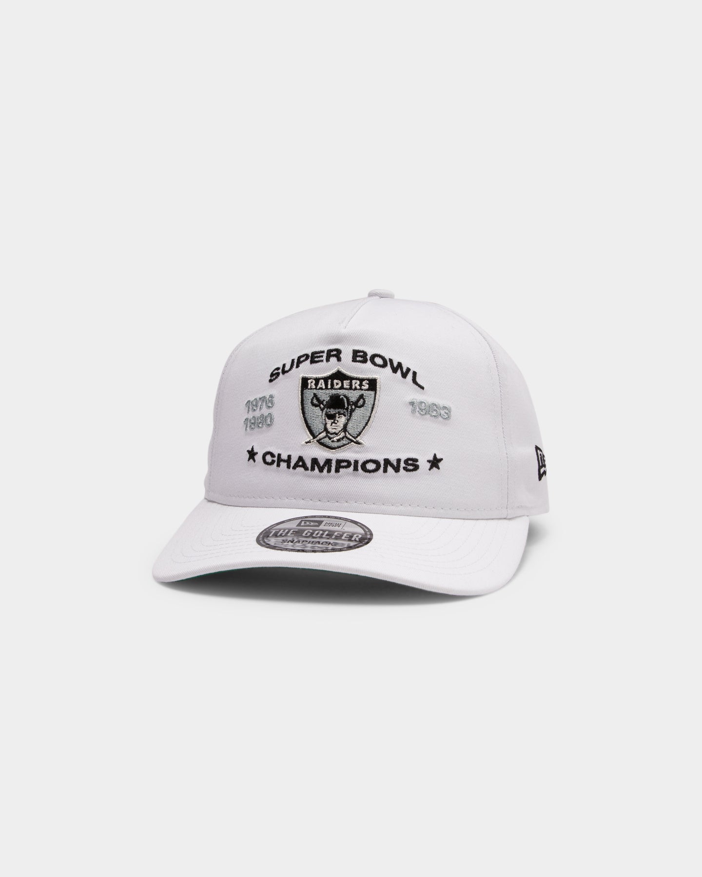 New Era Raiders Throwback Champs Old Golfer Snapback White