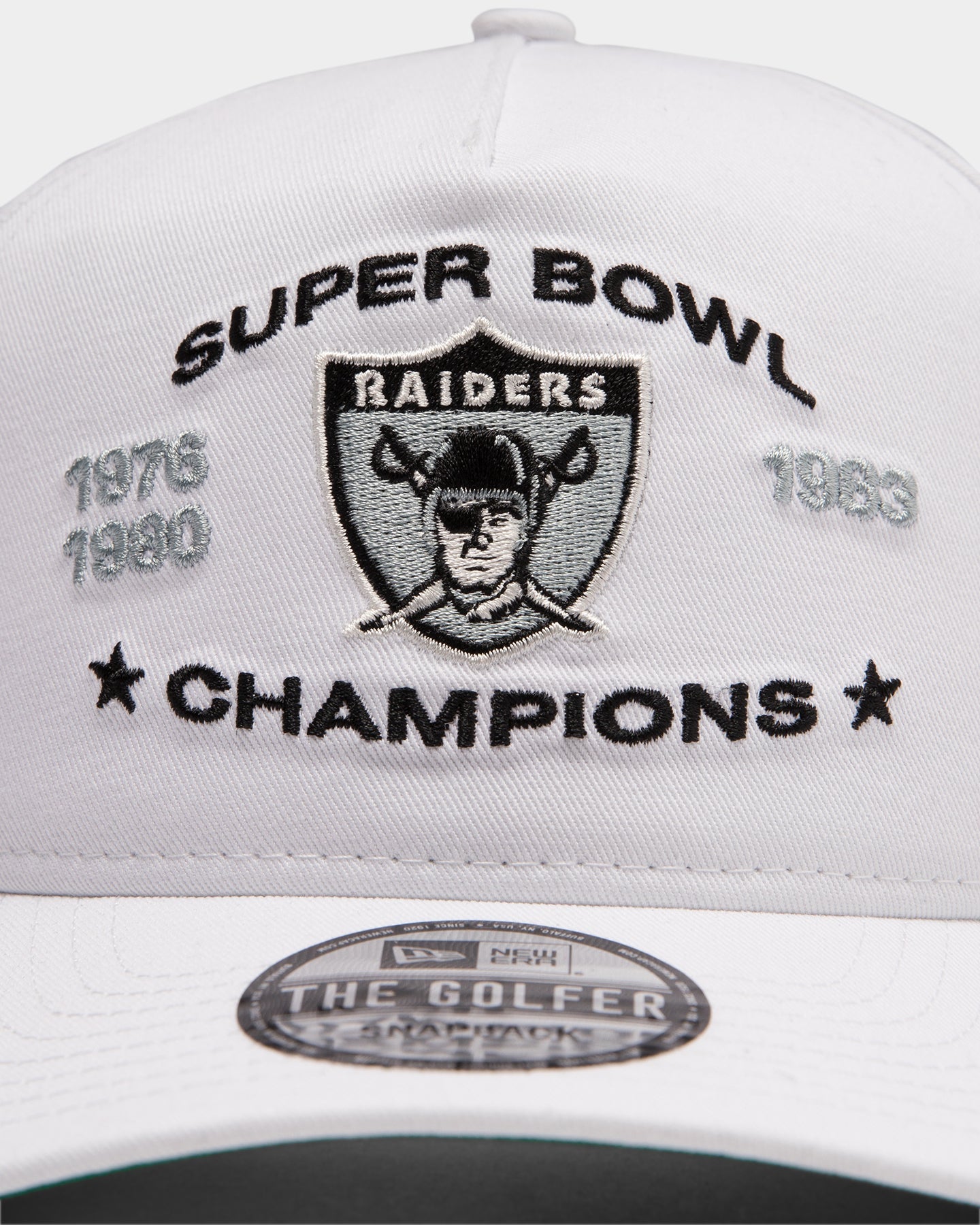 New Era Raiders Throwback Champs Old Golfer Snapback White