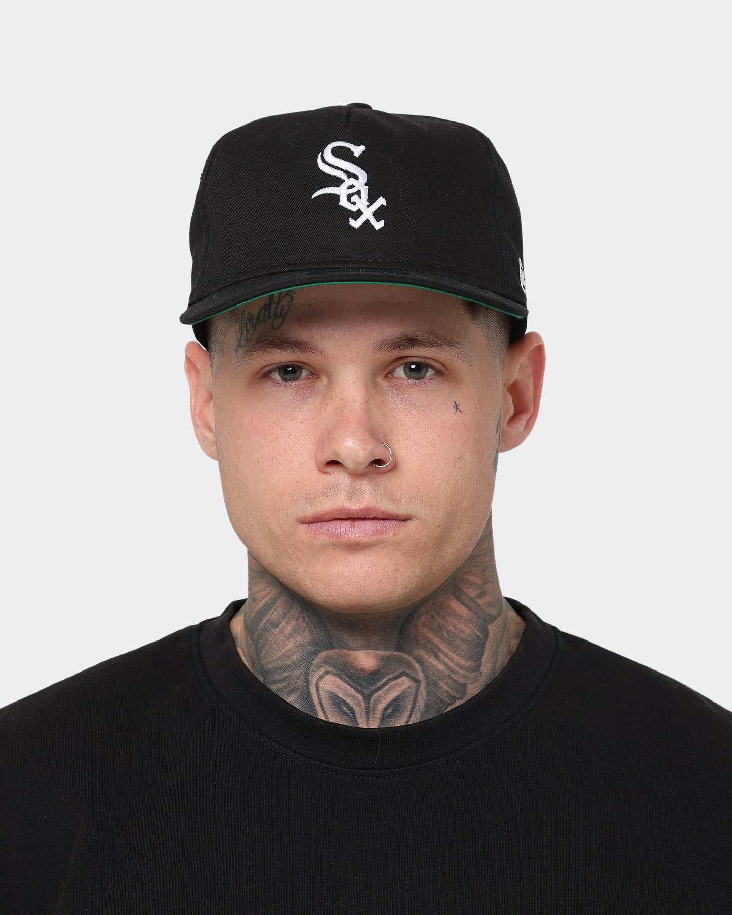 New Era Men's Chicago White Sox Mini Logo Old Golfer Snapback Black/OTC